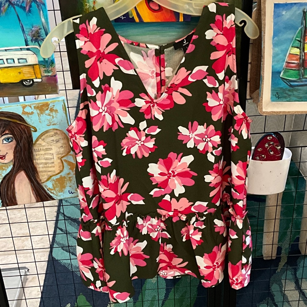 Jason Wu Pink Floral Blouse - Green Base